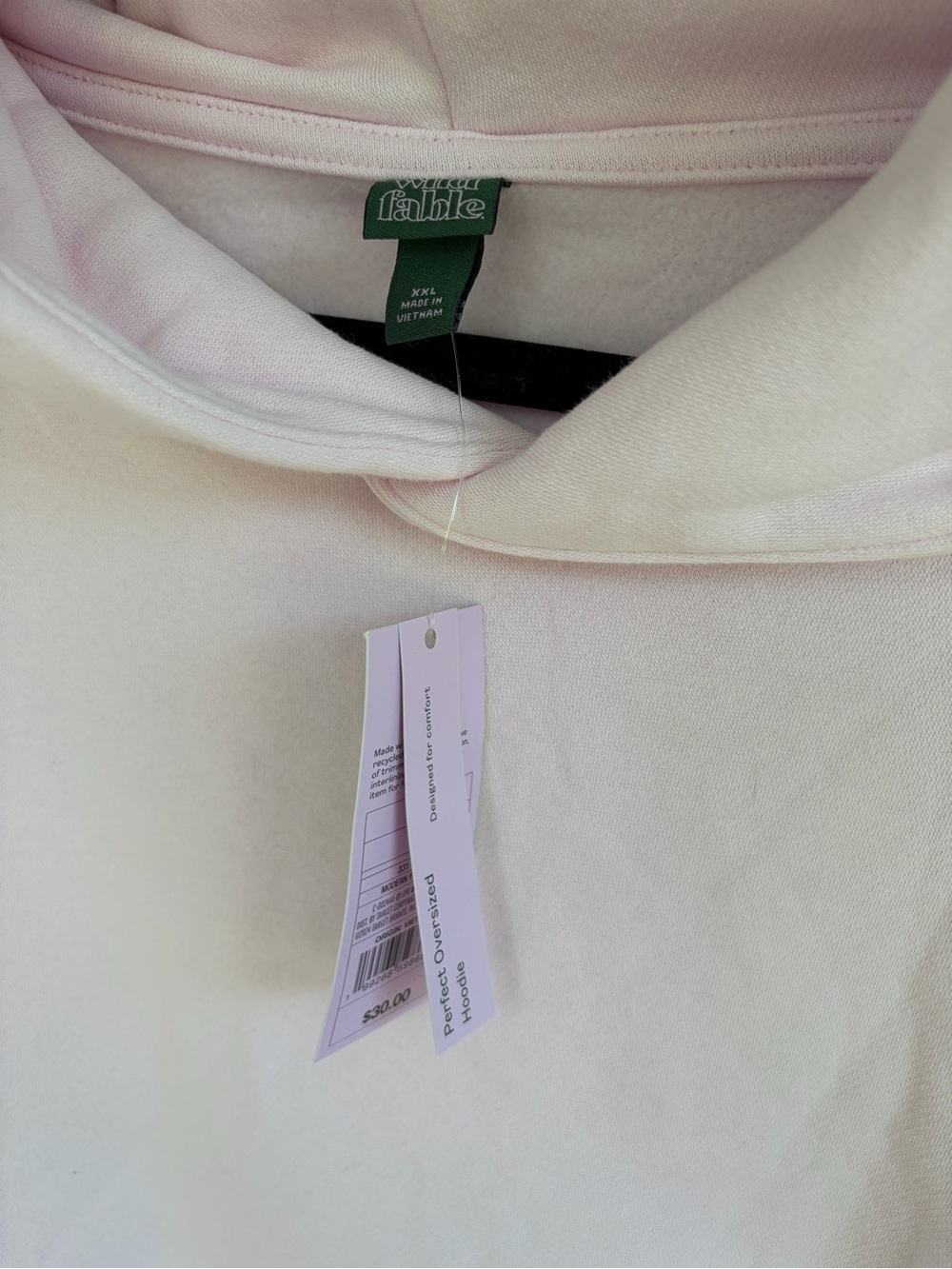 wild fable Oversized Light Pink Pullover Hoodie with Kangaroo Pocket - Picture 2 of 4
